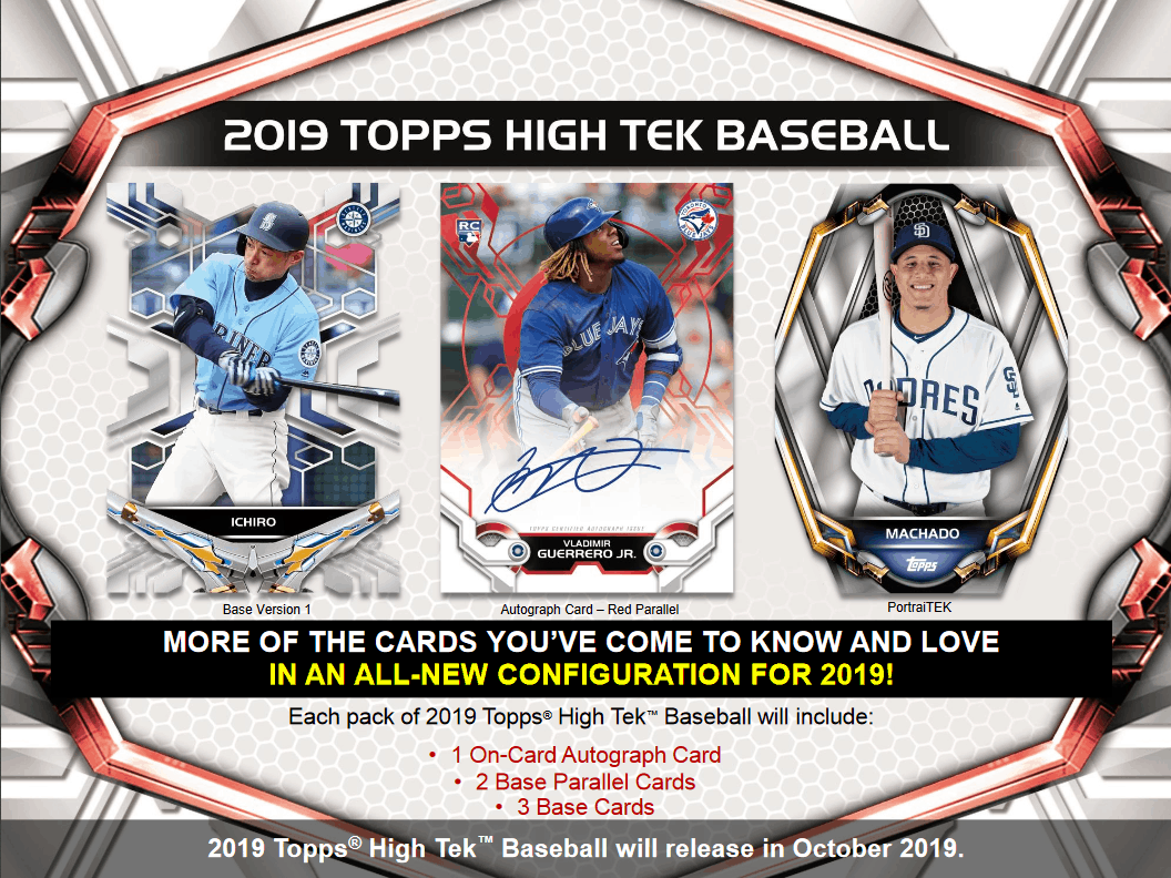 2019 TOPPS HIGH TEK BASEBALL HOBBY BOX