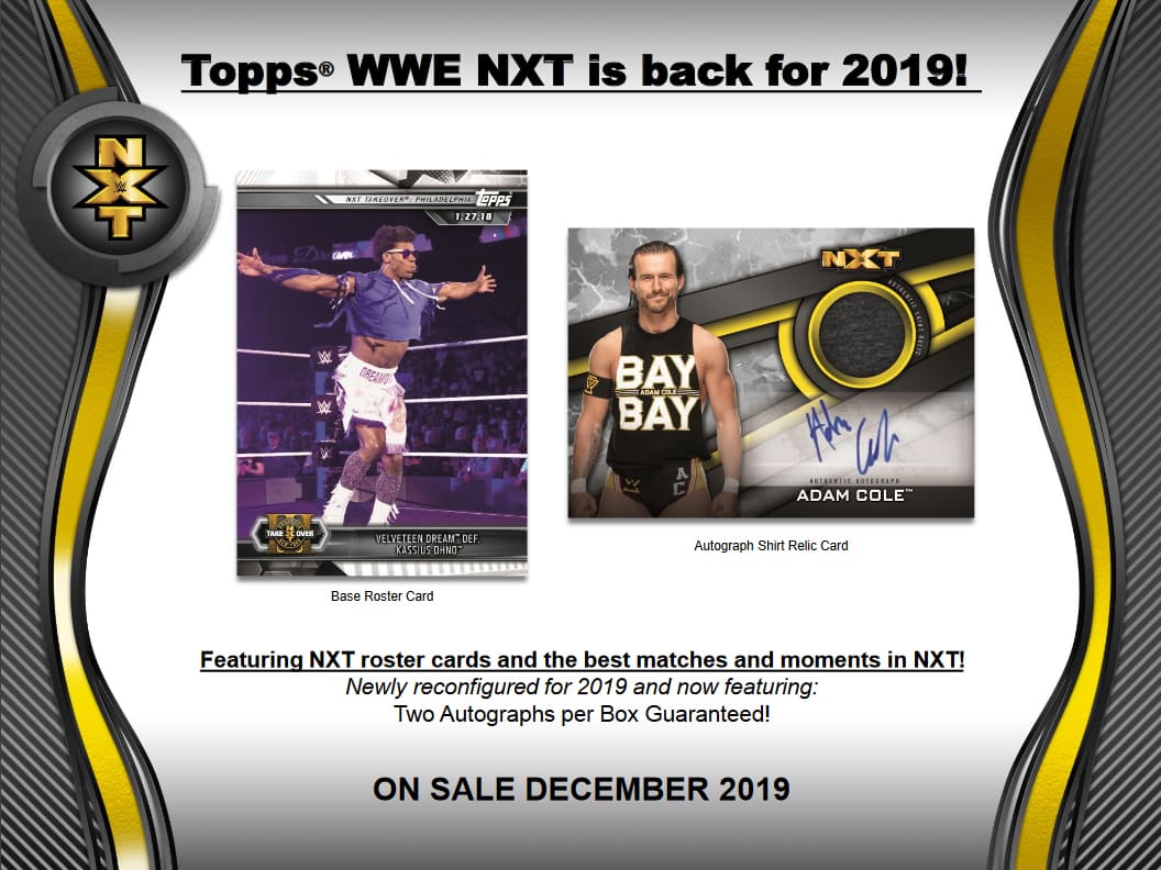 2019 TOPPS WWE NXT WRESTLING HOBBY BOX