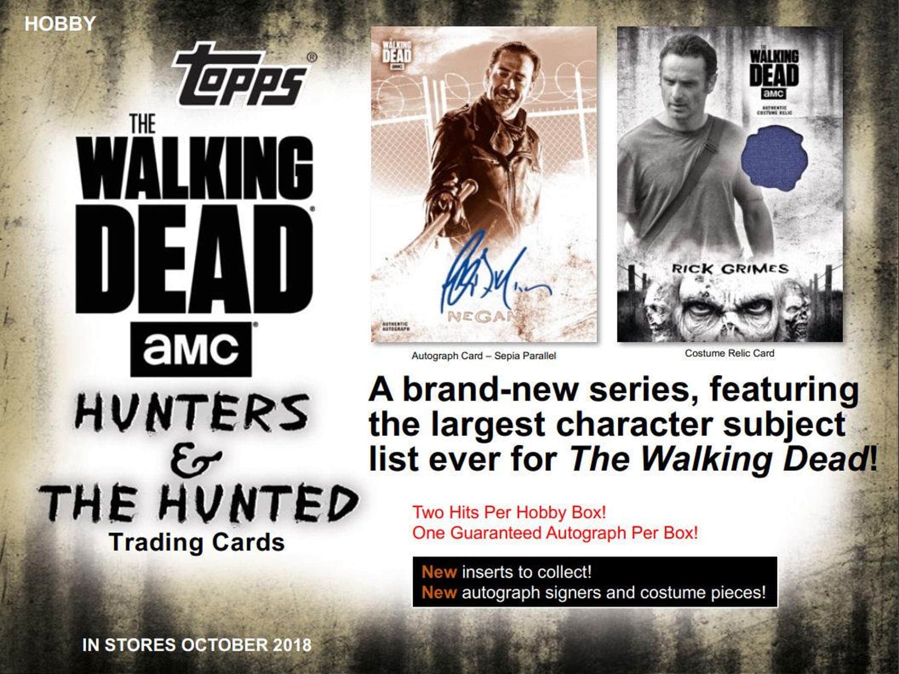 TOPPS THE WALKING DEAD THE HUNTERS AND THE HUNTED BOX