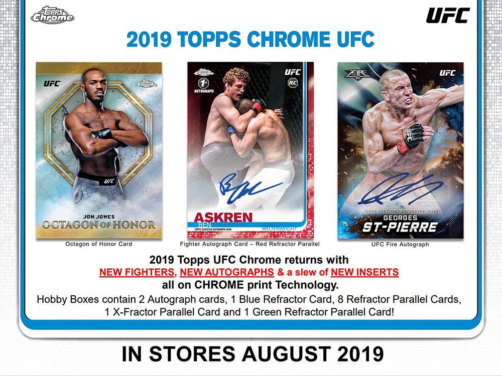 2019 TOPPS UFC CHROME HOBBY BOX