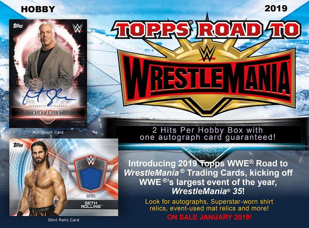 2019 TOPPS WWE ROAD TO WRESTLEMANIA WRESTLING HOBBY BOX