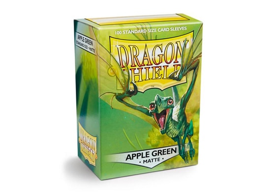 DRAGON SHIELD APPLE GREEN MATTE CARD SLEEVES (100 COUNT PACK)
