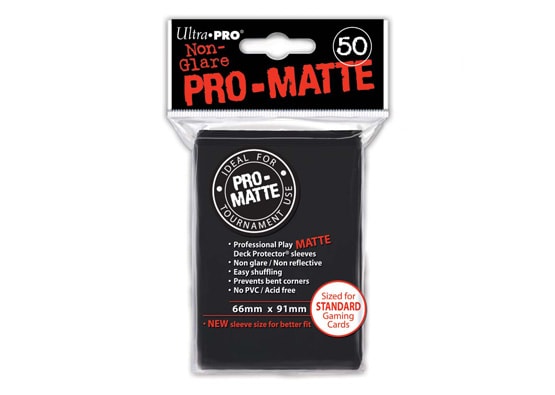 ULTRA PRO PRO-MATTE BLACK CARD SLEEVES (50 COUNT PACK)