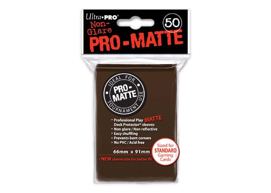 ULTRA PRO PRO-MATTE BROWN CARD SLEEVES (50 COUNT PACK)