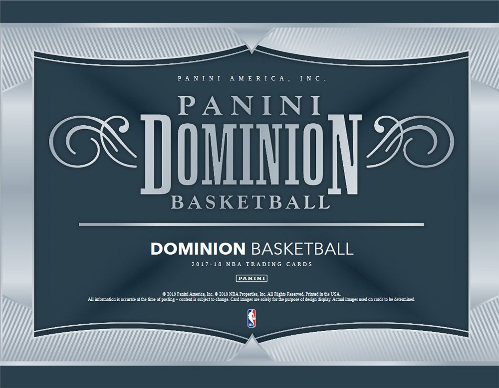 2017-18 PANINI DOMINION BASKETBALL HOBBY BOX