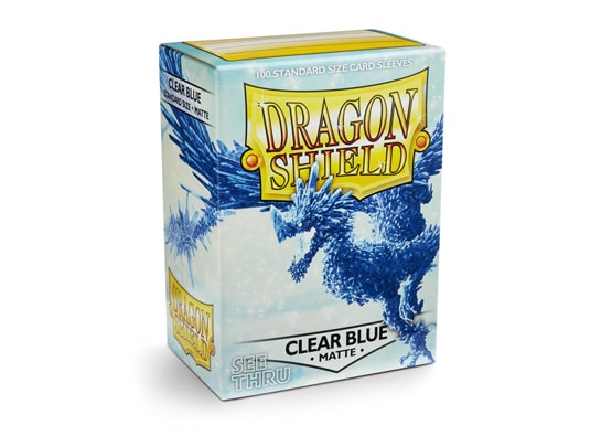 Details about   Dragon Shield Clear Blue 100 Standard Sized Card Sleeves Matte 