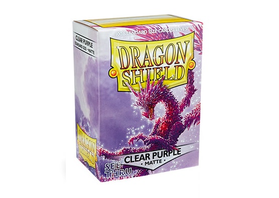 DRAGON SHIELD CLEAR PURPLE MATTE CARD SLEEVES (100 COUNT PACK)