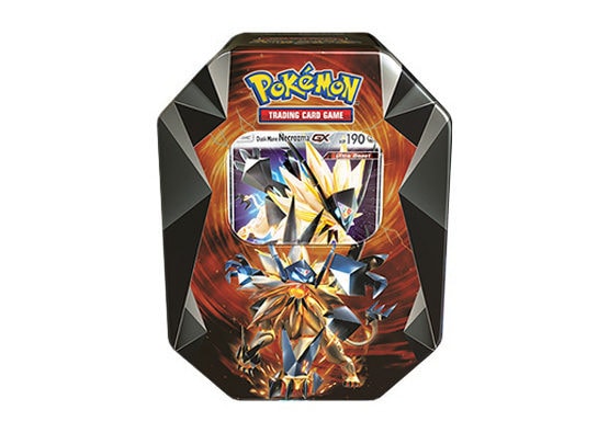 Pokemon TCG Legends of Alola Tin Card Game, Solgaleo GX or Lunala GX