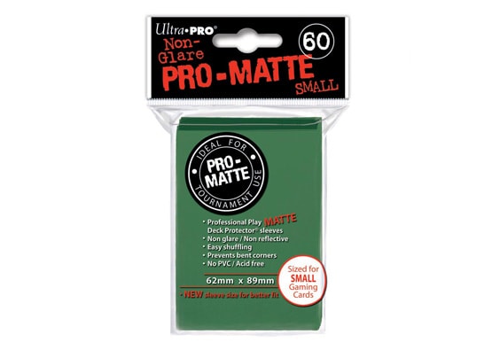 ULTRA PRO PRO-MATTE GREEN SMALL CARD SLEEVES (60 COUNT PACK)