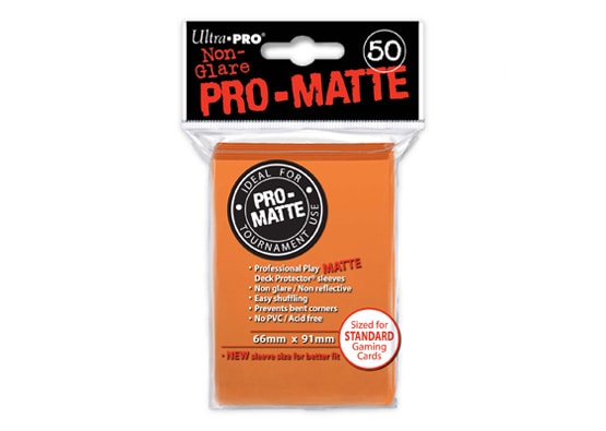 ULTRA PRO PRO-MATTE ORANGE CARD SLEEVES (50 COUNT PACK)