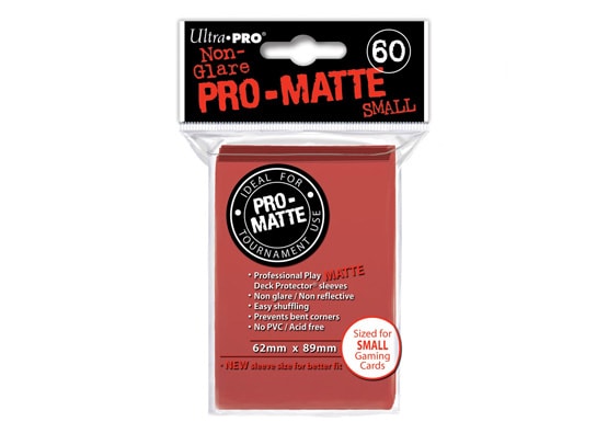 ULTRA PRO PRO-MATTE RED SMALL CARD SLEEVES (60 COUNT PACK)