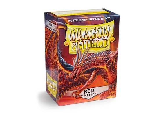 DRAGON SHIELD RED MATTE CARD SLEEVES (100 COUNT PACK)