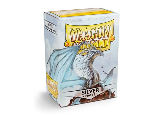 DRAGON SHIELD SILVER MATTE CARD SLEEVES (100 COUNT PACK)