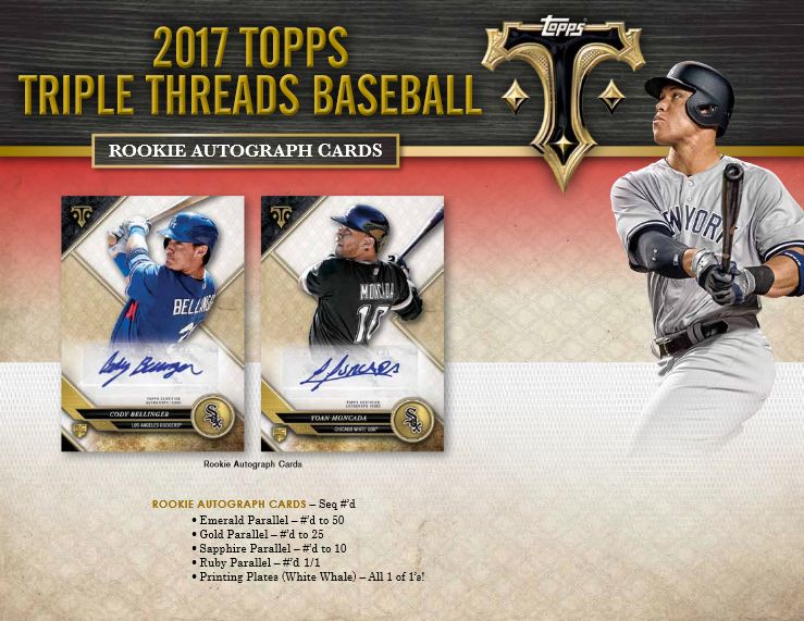 2017 TOPPS TRIPLE THREADS BASEBALL HOBBY BOX - Breakaway Sports Cards