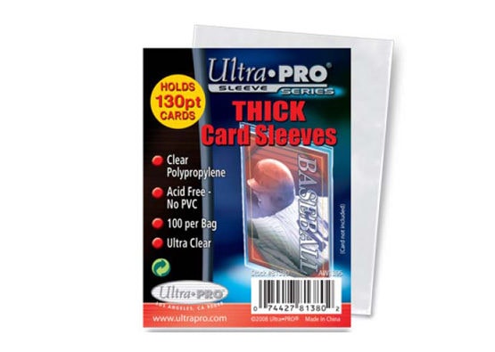 100 ULTRA PRO THICK 130pt Soft CARD SLEEVES NEW 1 pack