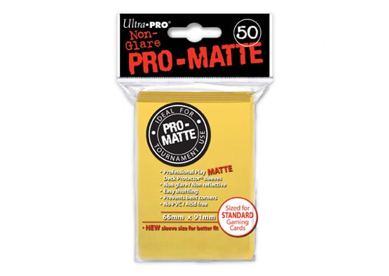 ULTRA PRO PRO-MATTE YELLOW CARD SLEEVES (50 COUNT PACK)