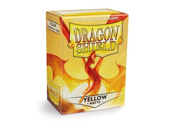 DRAGON SHIELD YELLOW MATTE CARD SLEEVES (100 COUNT PACK)