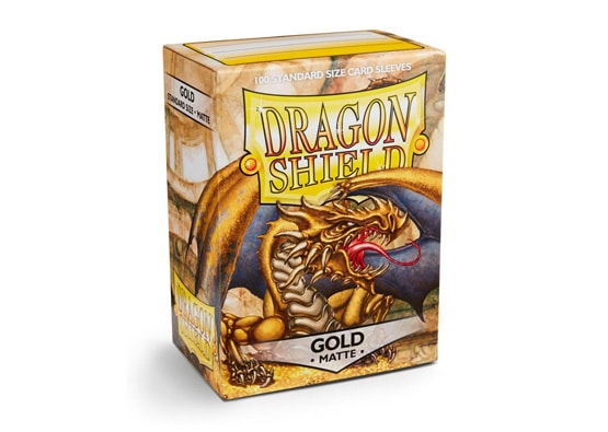 DRAGON SHIELD GOLD MATTE CARD SLEEVES (100 COUNT PACK)