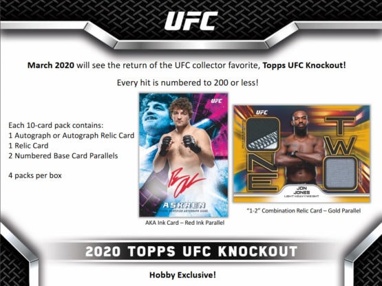 2020 Topps UFC Knockout Hobby Box