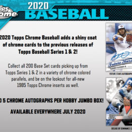 2020 Topps Chrome Baseball Jumbo Box