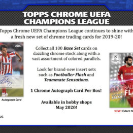 2019-20 Topps Chrome UEFA Champions League Soccer Hobby Box