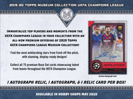 2019-20 Topps Museum Collection UEFA Champions League Soccer Hobby Box