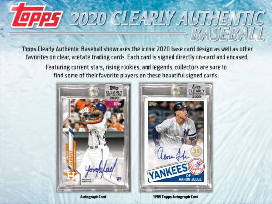 2020 Topps Clearly Authentic Baseball Hobby Box