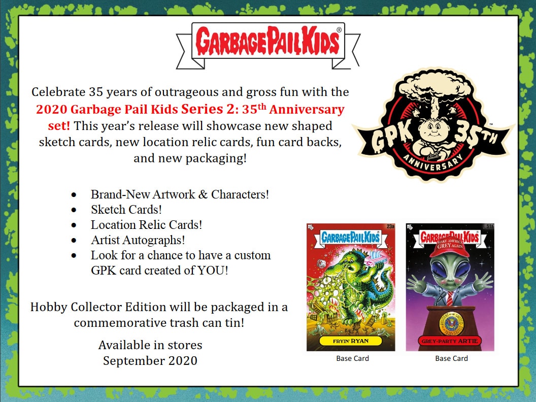 2020 GARBAGE PAIL KIDS SERIES 2 HOBBY COLLECTORS BOX 35TH ANNIVERSARY