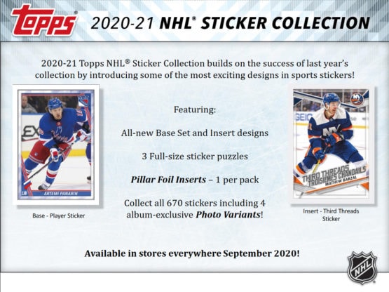 2020-21 Topps NHL Hockey Sticker Box