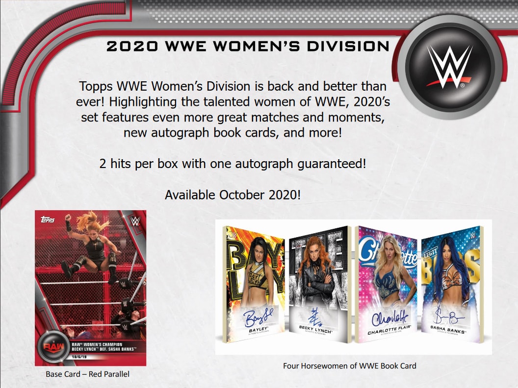 2020 TOPPS WWE WOMEN’S DIVISION WRESTLING HOBBY BOX