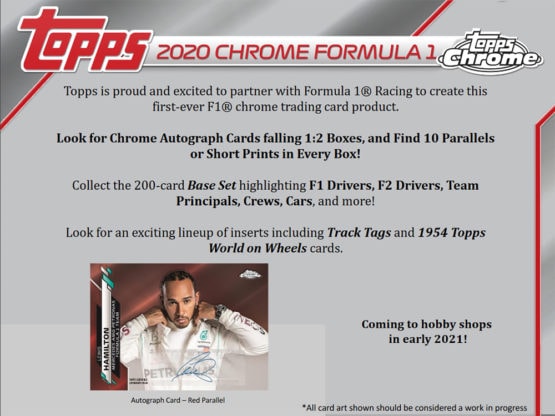 2020 Topps Chrome Formula 1 Racing Hobby Box