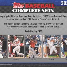 2020 Topps Complete Set Baseball Box