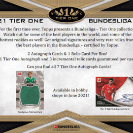 2020-21 Topps Bundesliga Tier One Soccer Hobby Box