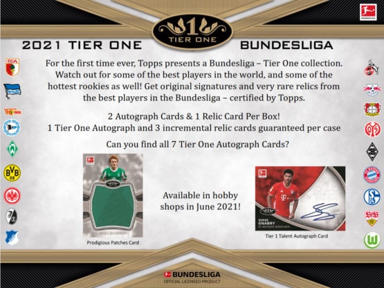 2020-21 Topps Bundesliga Tier One Soccer Hobby Box