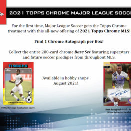 2021 Topps MLS Chrome Soccer Hobby Box
