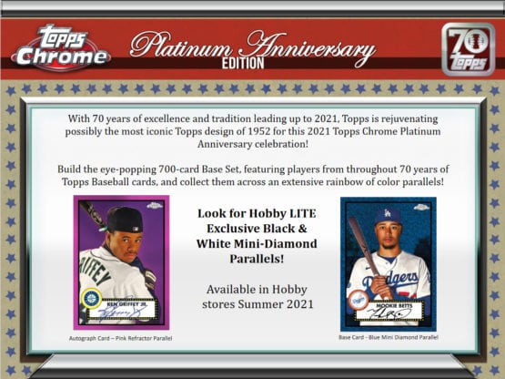 2021 Topps Chrome Platinum Anniversary Baseball Hobby Lite Box
