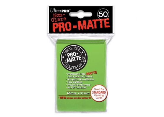 ULTRA PRO PRO-MATTE LIME GREEN CARD SLEEVES (50 COUNT PACK)