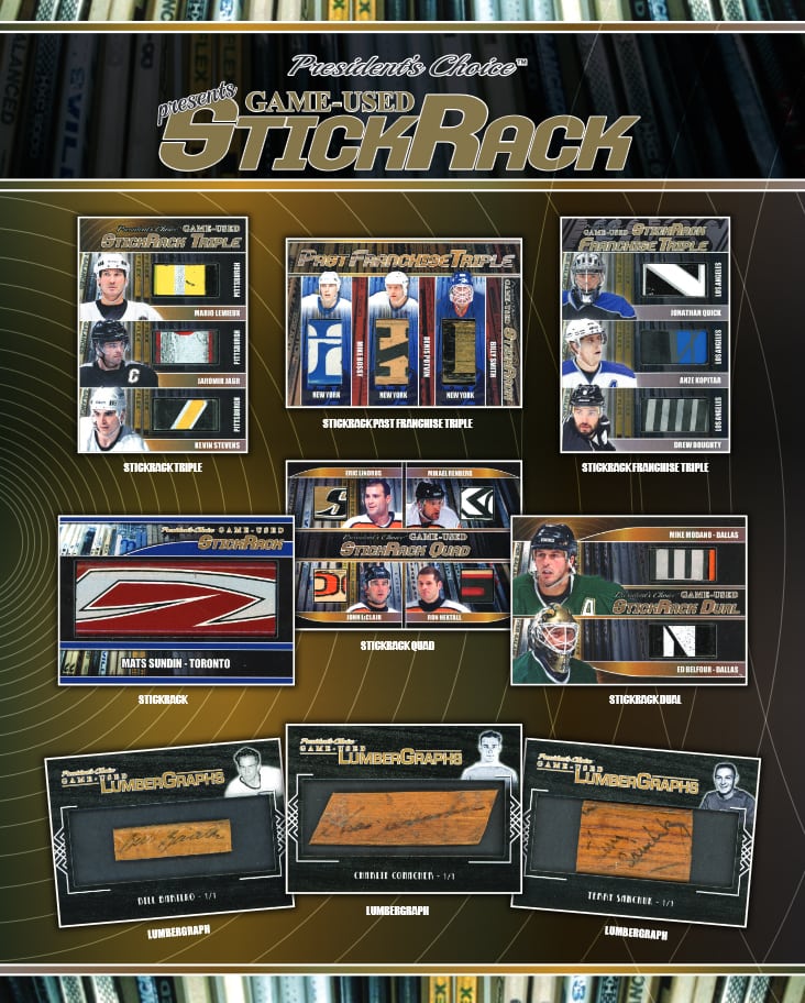 2020-21 PRESIDENT’S CHOICE GAME USED STICKRACK BOX