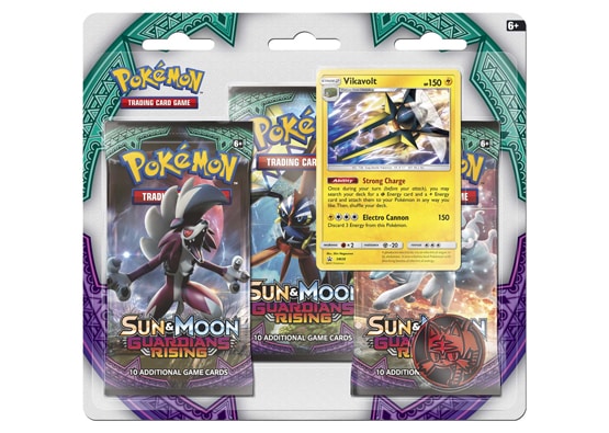 Pokemon Sun and Moon Guardians Rising Vikavolt 3 Pack Blister