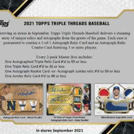 2021 Topps Triple Threads Baseball Hobby Box