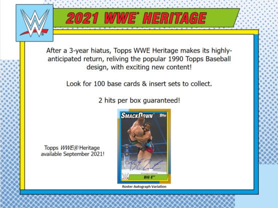 2021 Topps WWE Heritage Wrestling Hobby Box