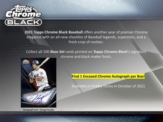 2021 Topps Chrome Black Baseball Hobby Box