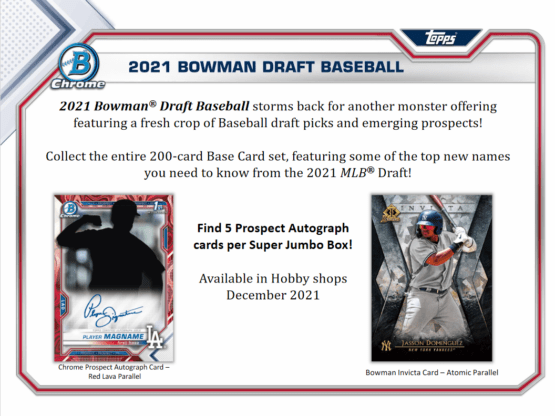 2021 Bowman Draft Baseball Super Jumbo Box