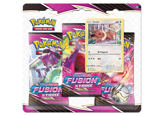 Pokemon Sword and Shield Fusion Strike Eevee 3 Pack Blister
