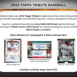2022 Topps Tribute Baseball Hobby Box