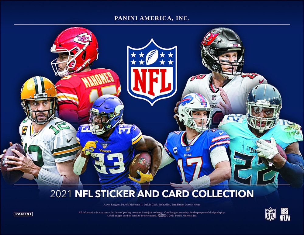 2021 PANINI NFL FOOTBALL STICKER DISPLAY BOX (100 PACKS/20 ALBUMS)