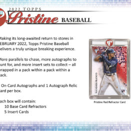 2022 Topps Pristine Baseball Hobby Box
