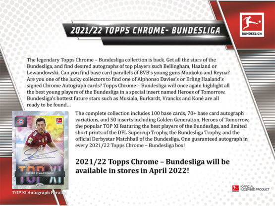 2021-22 Topps Bundesliga Chrome Soccer Hobby Box