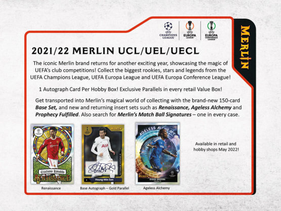 2021-22 Topps UEFA Champions League Merlin Chrome Soccer Hobby Box