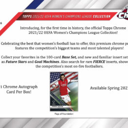 2021-22 Topps UEFA Women's Champions League Chrome Soccer Hobby Box